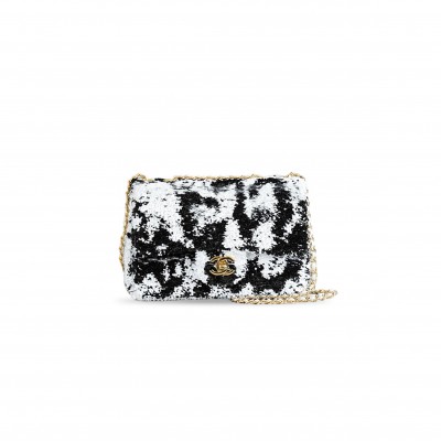 CHANEL SEQUIN SINGLE FLAP BAG (21*14*8cm) 